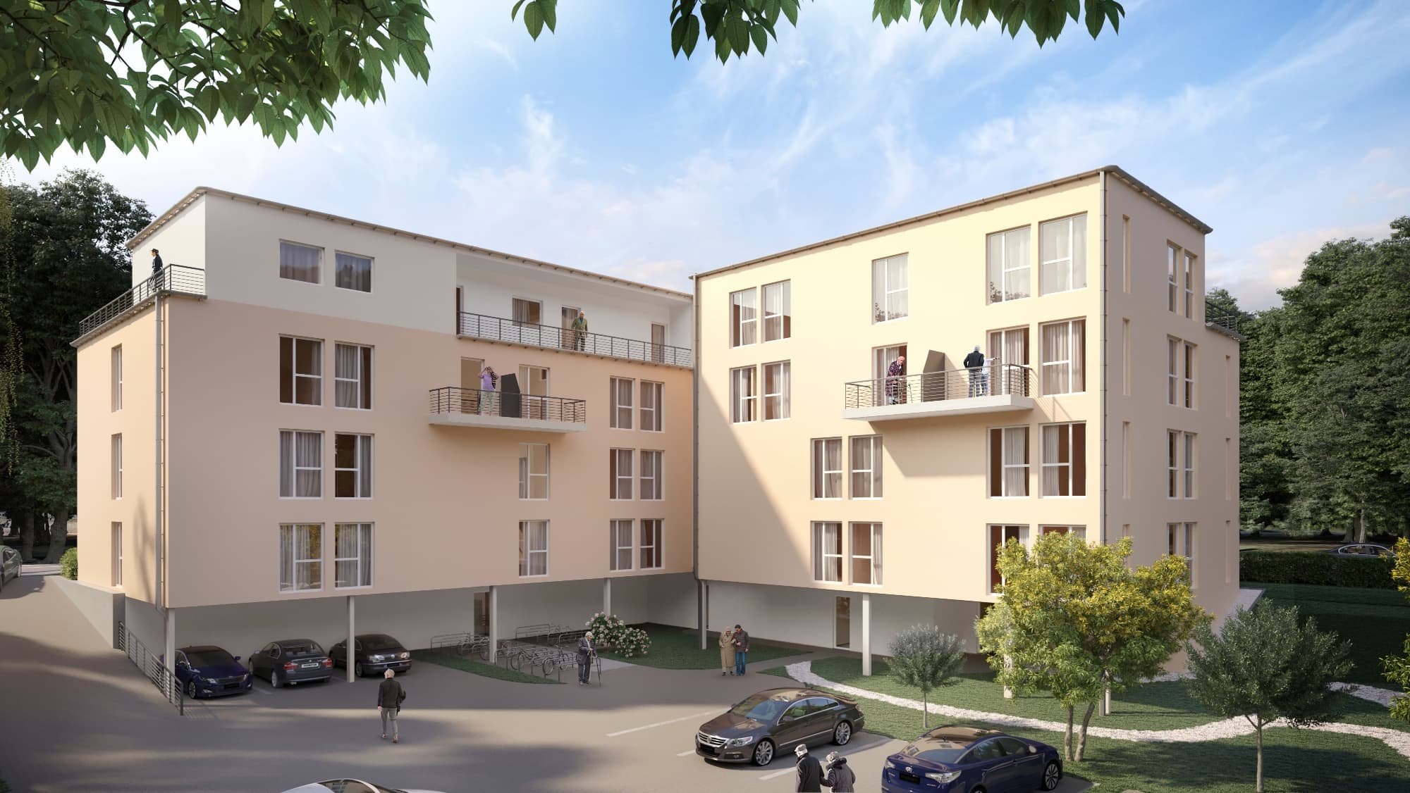 Gebäudekomplex Detailansicht